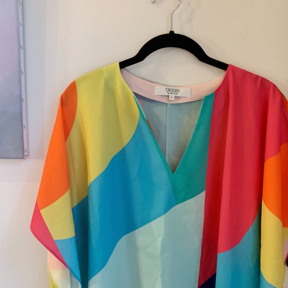 Maggie Top, Custom Color-Block Print - image 3